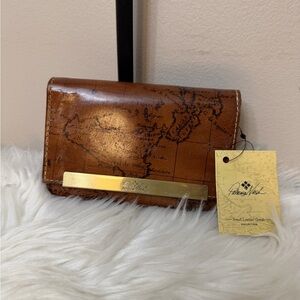 PATRICIA NASH MAP PRINT CAMETTI RIOT RUST WALLET